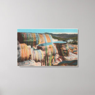 Yellowstone, WYView of Mammoth Hot Springs Canvas Print