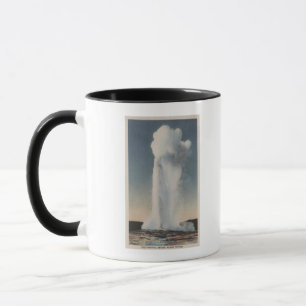 Yellowstone, WYView of Old Faithful Erupting Mug