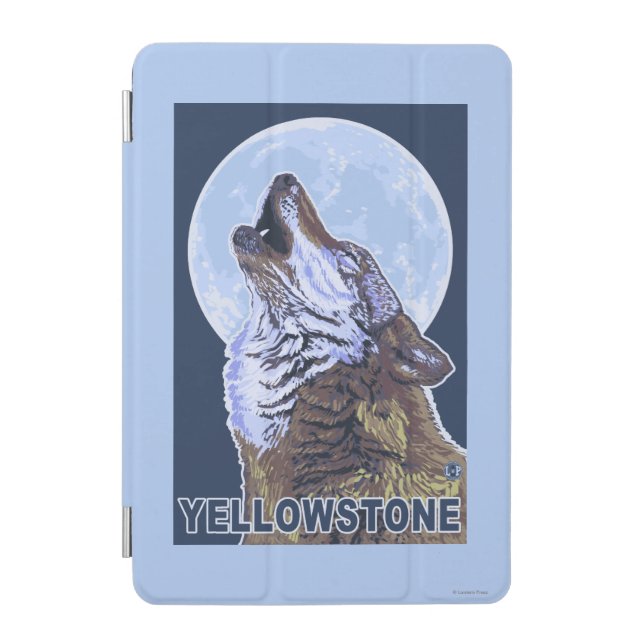 YellowstoneHowling Wolf iPad Mini Cover (Front)