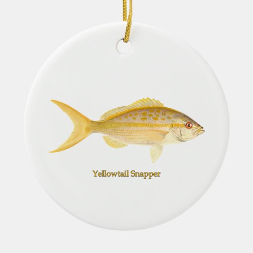 Yellowtail Snapper Ceramic Ornament