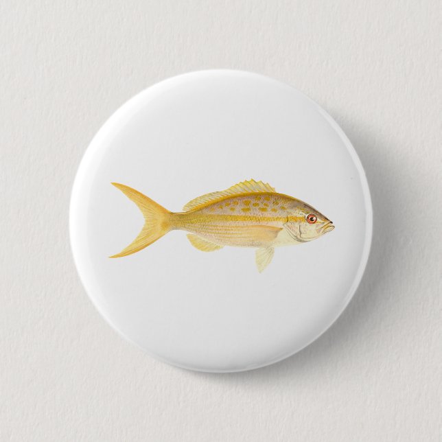 Yellowtail Snapper Logo Pinback Button (Front)