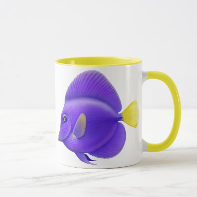 Yellowtail Tang Reef Fish Mug (Right)