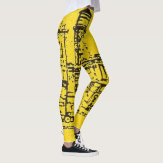 Yellowville houses and homes and water tower leggings