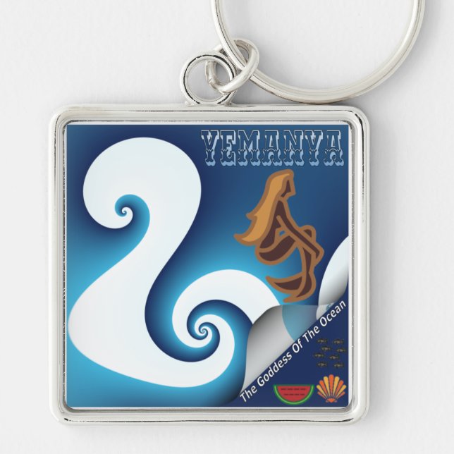 Yemanya Goddess Of The Ocean Keychain (Front)