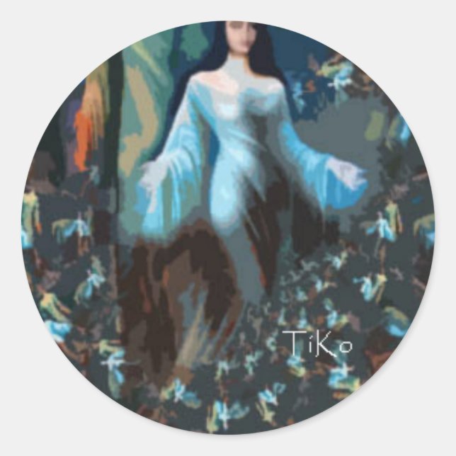 yemaya classic round sticker (Front)