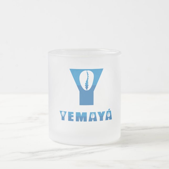 Yemaya frosted glass mug for tea or coffee (Center)