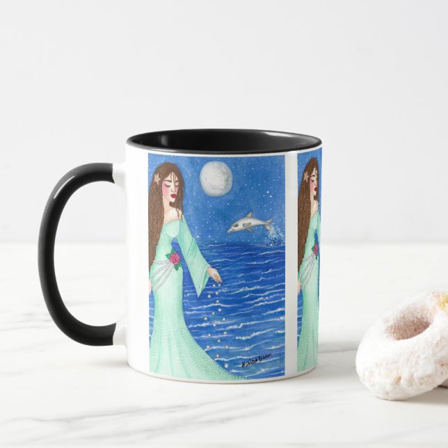 Yemaya, Goddess of the Sea Mug (With Donut)