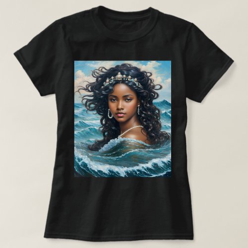 Yemaya Orisha Black Woman Goddess Art T_Shirt