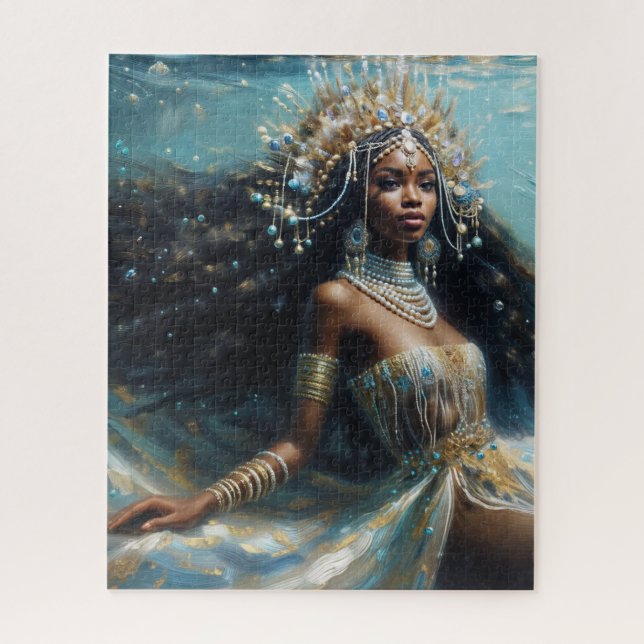 Yemaya Under Water Orisha Art Jigsaw Puzzle (Vertical)