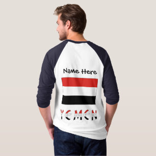 Yemen and Yemeni Flag Personalized  T-Shirt