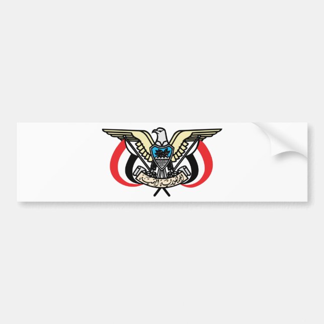 Yemen coat of arms bumper sticker (Front)