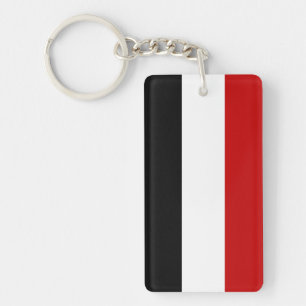 yemen country long flag nation symbol name keychain