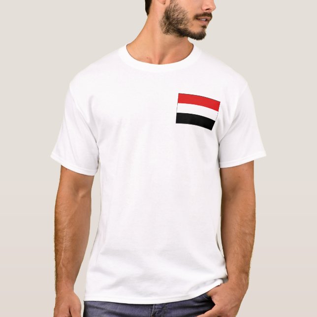 Yemen Flag and Map T-Shirt (Front)
