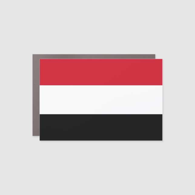 Yemen Flag Car Magnet (Front)