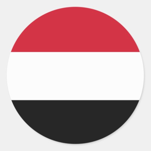 Yemen Flag Classic Round Sticker