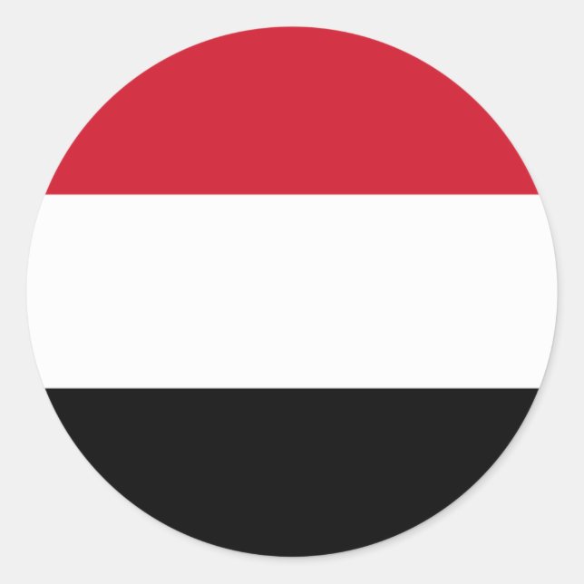 yemen flag classic round sticker (Front)