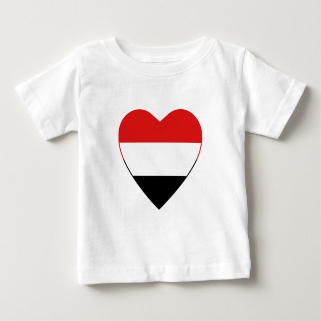 Yemen Flag Heart T-Shirt (Front)