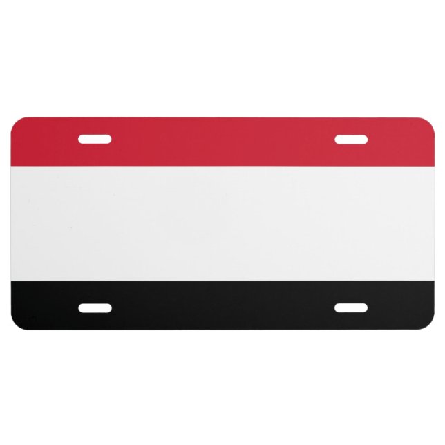 Yemen Flag License Plate (Front)