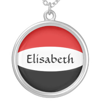 Yemen Flag + Name Necklace