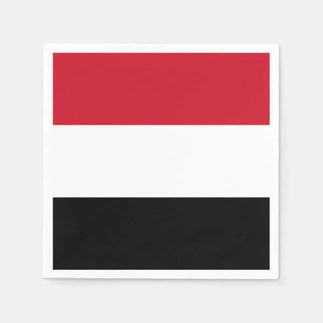 Yemen Flag Paper Napkins (Front)
