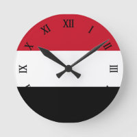 Yemen flag round clock