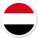 Yemen Flag Round Sticker