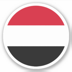Yemen Flag Round Sticker