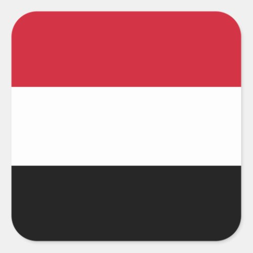 Yemen Flag Square Sticker
