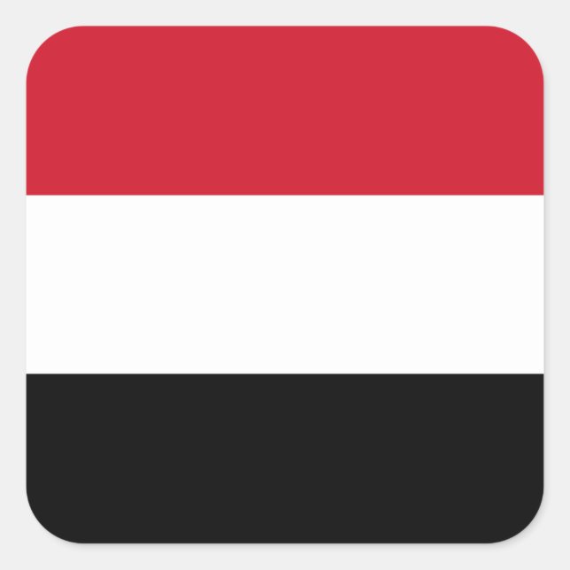 Yemen Flag Square Sticker (Front)