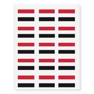 Yemen Flag Temporary Tattoos