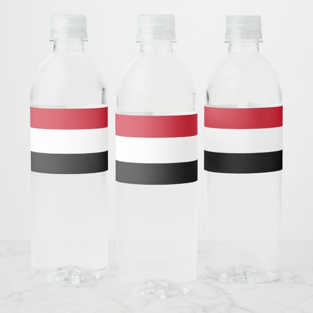 Yemen flag water bottle label (Bottles)