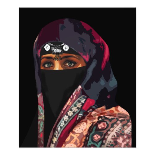 Yemen girl digital paint photo print