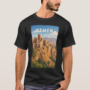 Yemen Illustration Travel Art Vintage T-Shirt