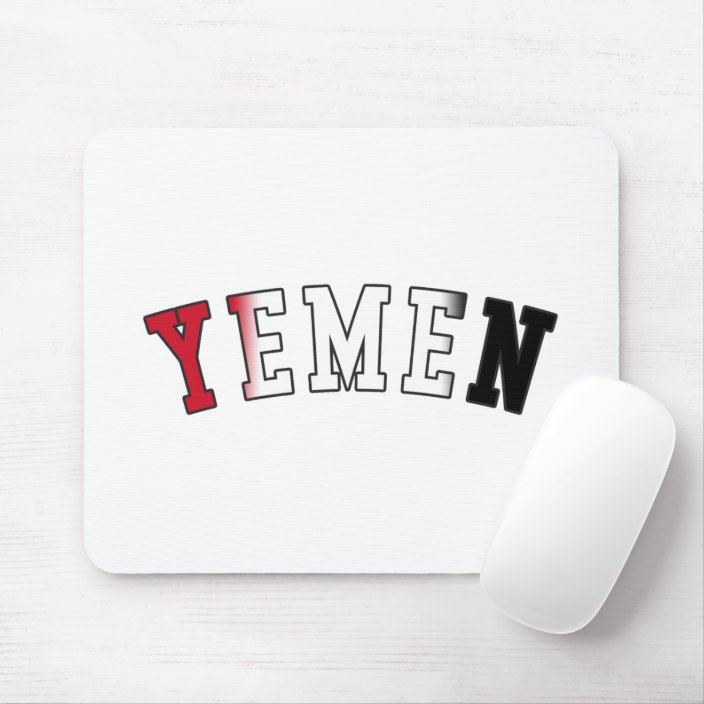 Yemen in National Flag Colors Mousepad