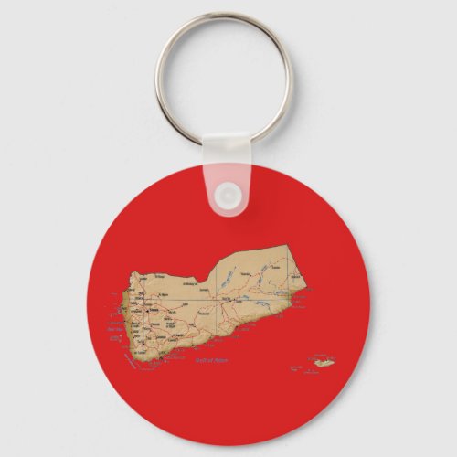 Yemen Map Keychain