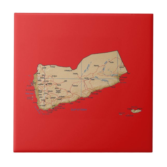 Yemen Map Tile (Front)