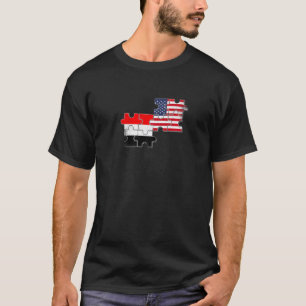 Yemen USA Yemeni American Flag   T-Shirt
