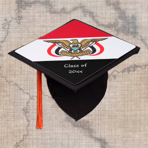 Yemen & Yemeni Flag, emblem - College / University Graduation Cap Topper
