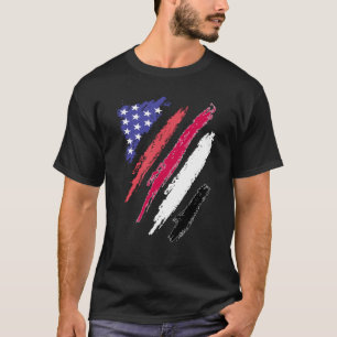 Yemeni American Patriot Grown Heart Flag Stripes T-Shirt