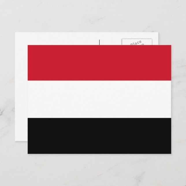 Yemeni Flag, Flag of Yemen Postcard (Front/Back)