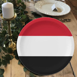 Yemeni Flag plates, party, sports, Yemen Paper Plates