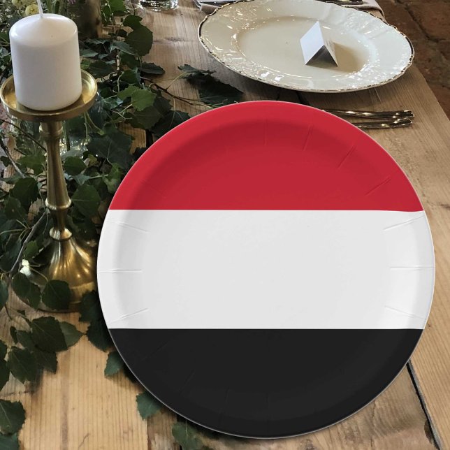Yemeni Flag plates, party, sports, Yemen Paper Plates (Creator Uploaded)