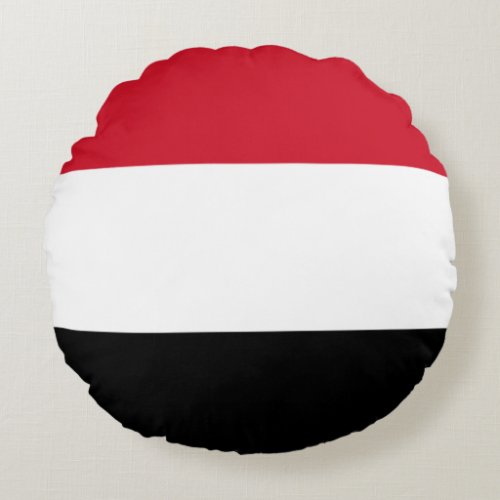 Yemeni Flag Round Pillow
