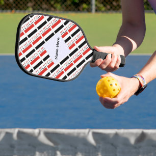 Yemeni Yemeni Flag Tiled Black Personalization  Pickleball Paddle