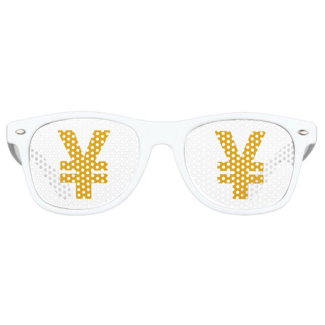 Yen sign retro sunglasses (Front)