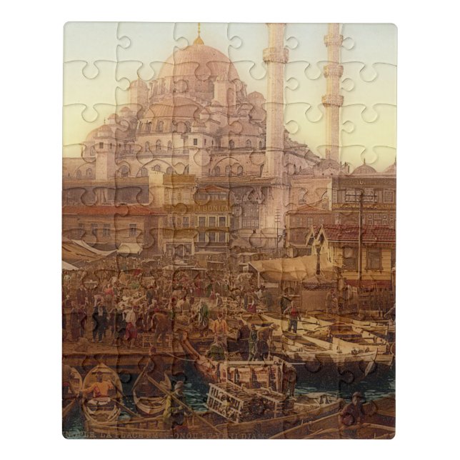 Yeni Cami mosque and Eminönü bazaar -ISTANBUL Jigsaw Puzzle (Puzzle Vertical)