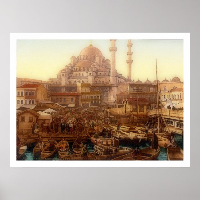 Yeni Cami mosque and Eminönü bazaar -ISTANBUL Poster (Front)