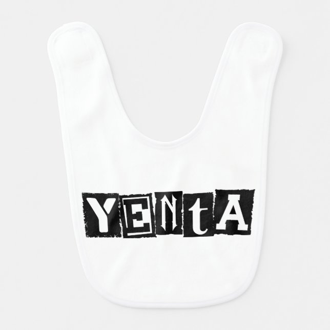 Yenta Yiddish  Baby Bib (Front)