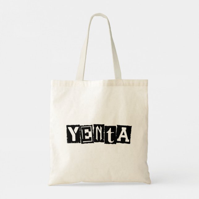 Yenta Yiddish Humor Tote Bag (Back)