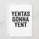 Yenta's Gonna Yent Funny Jewish Hanukkah Holiday Thank You Card<br><div class="desc">Funny, santa, hanukkah, menorah, jewish, jew, gift, birthday, passover</div>
